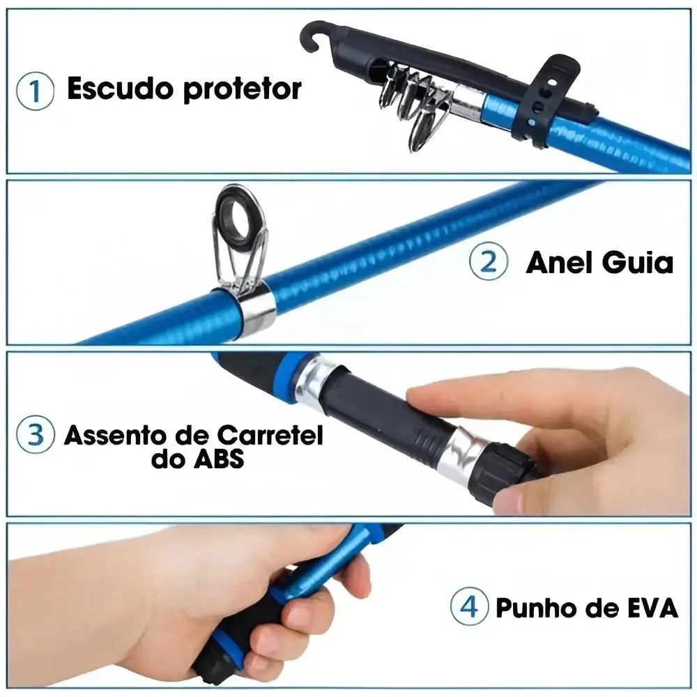 Vara Robalo Blue 1,80m – 60–120 lb Telescópica