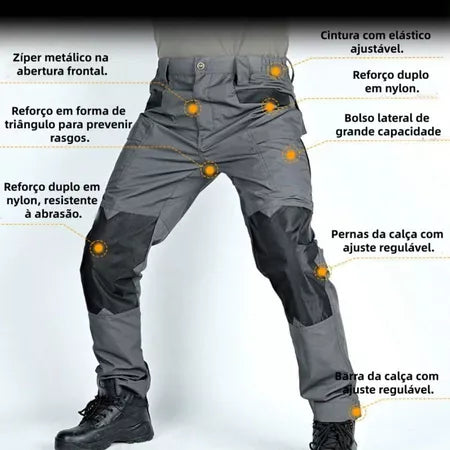 Calça Tática Arpex™ Cargo Pro | Impermeável e Resistente