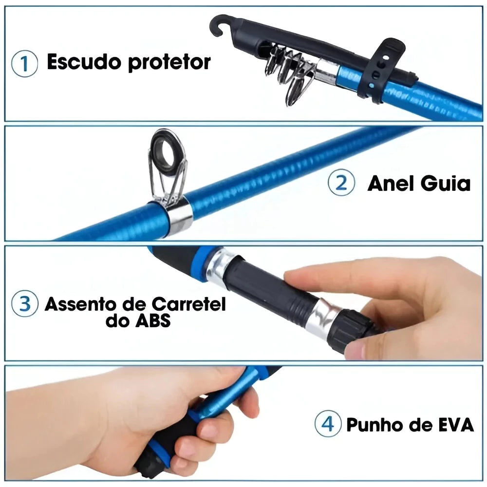 Vara Robalo Blue 1,80m – 60–120 lb Telescópica